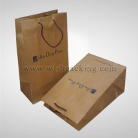 Heavy weight capacity Natural brown kraft recycle paper shopping bag