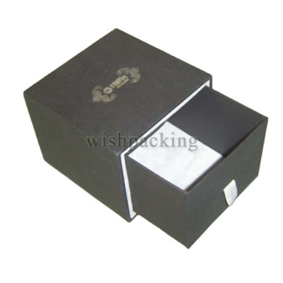 Slide open drawer style cardboard paper box