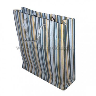 Color printed corrugated paper bags striped shopping bags