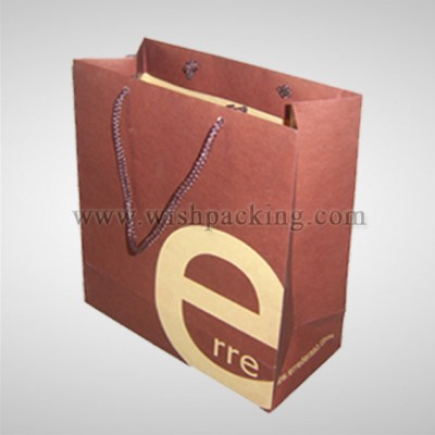 Cotton handle Solid color printing kraft paper bag